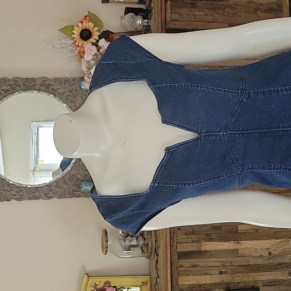 Free People Lia Denim Mini Dress - Picture 4 of 15